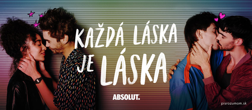 ABSOLUT v novej kampani ukazuje, že nezáleží na tom, koho milujeme
