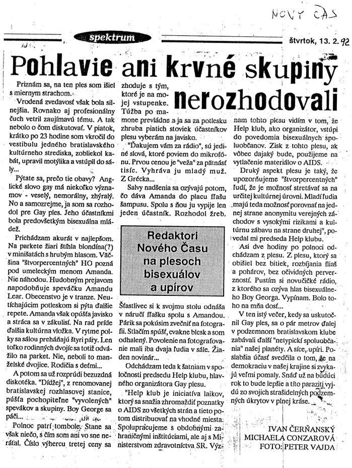 Nový Čas, 1992