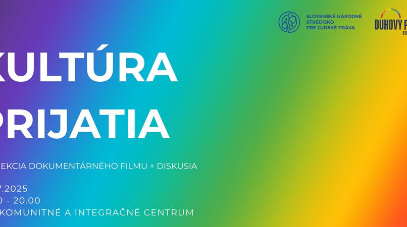 PRIDE mesiac: Kultúra prijatia (premietanie + diskusia)